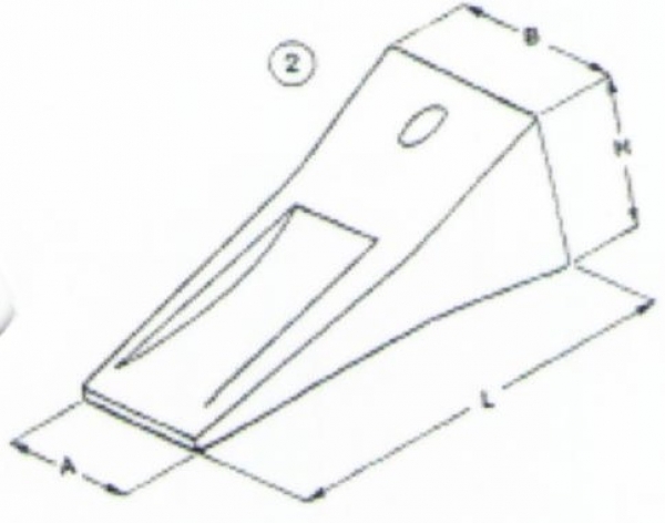 Zahnspitze Mini Zahnsystem 95x40x47x46